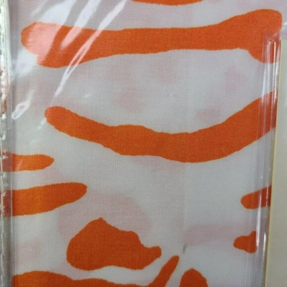 Rooms That Rule Orange Twin Sheet Set and Bedskirt Cotton Laurens Zebra Print Nw